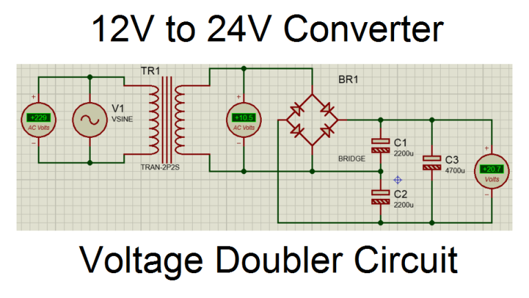 مدار دوبرابر کننده ولتاژ 12 به 24 ولت